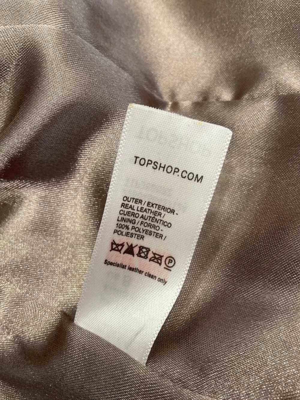 Topshop Gold Metallic Snakeskin Print Leather Vest Size 8 Motorcycle Glam